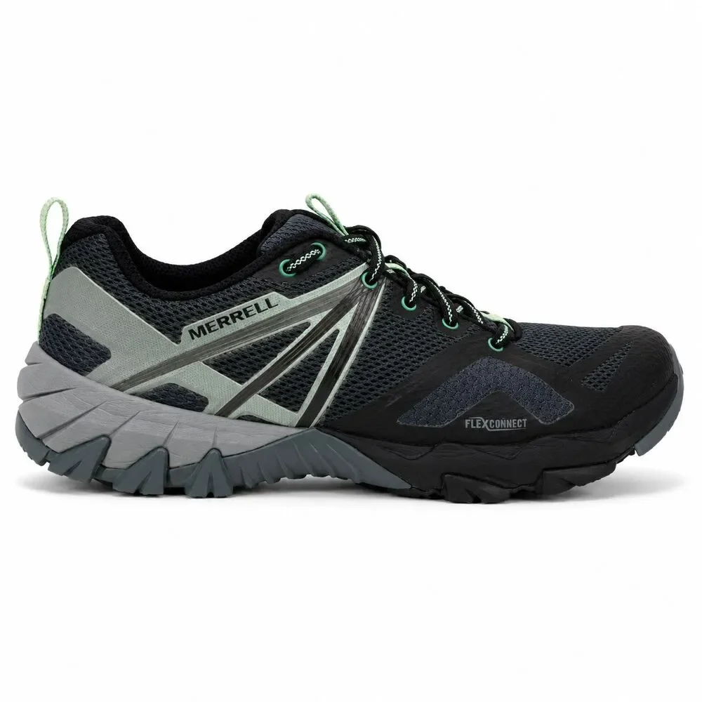 Merrell Flex Connect Hiking Trail Shoes Womens 9 Gray Green Outdoor Walking